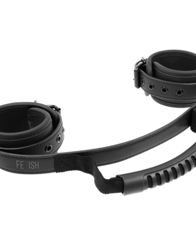 Fetish Submissive - Noprene Lining Handcuffs With Handle