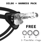 X Ray - Harness + Clear Cock With Balls 18.5 cm -O- 3.8 cm