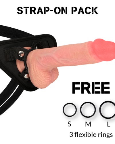 Rockarmy - Harness + Liquid Silicone Premium Spitfire Realistic 21 cm -O- 4.62 cm
