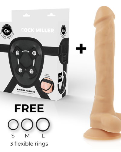 Cock Miller - Harness + Silicone Density Articulable Cocksil 24 cm